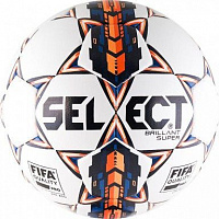 Мяч SELECT BRILLANT SUPER FIFA белый-оранжевый-синий